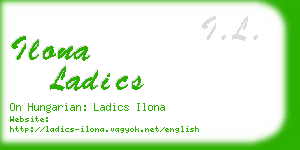 ilona ladics business card